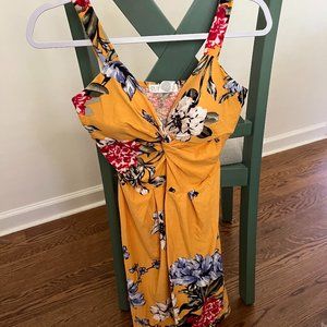 Yellow floral dress